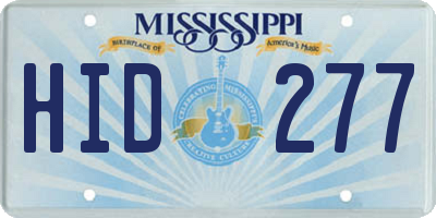 MS license plate HID277