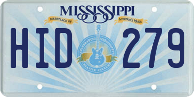 MS license plate HID279