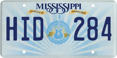 MS license plate HID284
