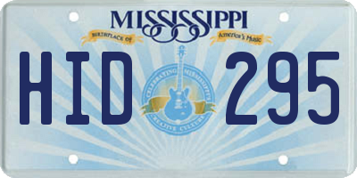 MS license plate HID295
