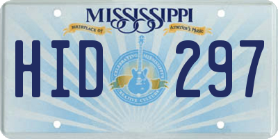 MS license plate HID297