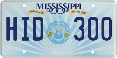 MS license plate HID300