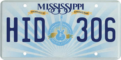 MS license plate HID306