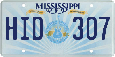 MS license plate HID307