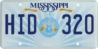 MS license plate HID320