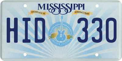 MS license plate HID330