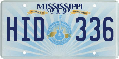 MS license plate HID336