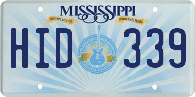 MS license plate HID339