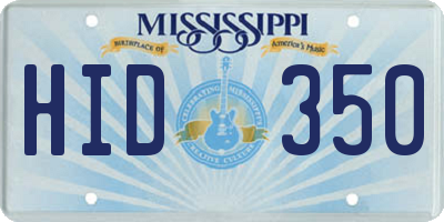 MS license plate HID350
