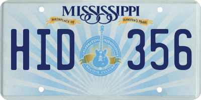 MS license plate HID356