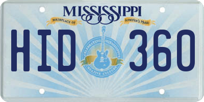 MS license plate HID360