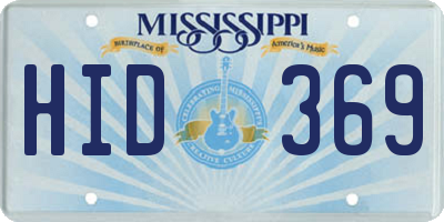 MS license plate HID369
