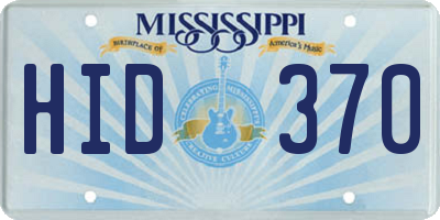 MS license plate HID370
