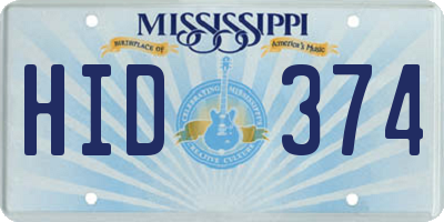MS license plate HID374