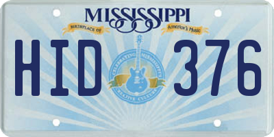 MS license plate HID376