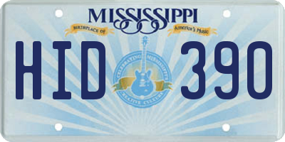 MS license plate HID390