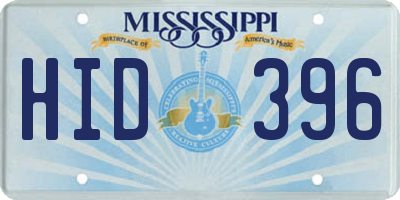 MS license plate HID396