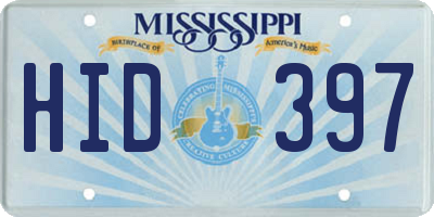 MS license plate HID397