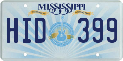 MS license plate HID399