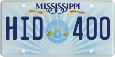 MS license plate HID400