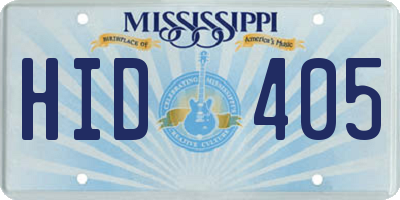MS license plate HID405