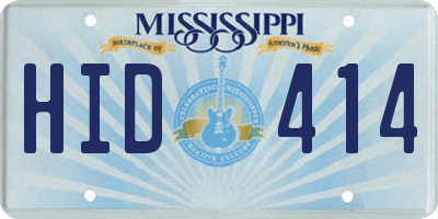 MS license plate HID414