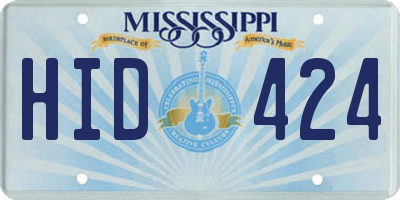 MS license plate HID424