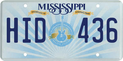 MS license plate HID436