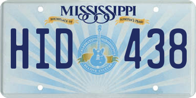 MS license plate HID438