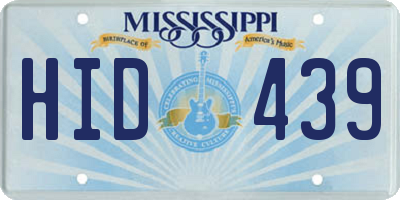MS license plate HID439