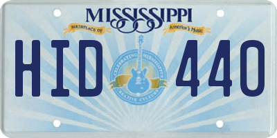 MS license plate HID440