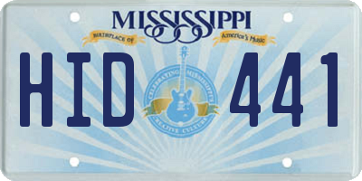 MS license plate HID441