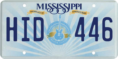 MS license plate HID446