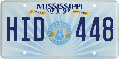 MS license plate HID448