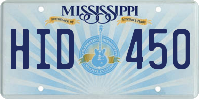 MS license plate HID450