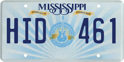 MS license plate HID461