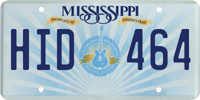 MS license plate HID464