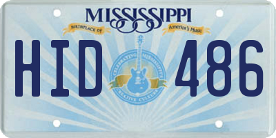 MS license plate HID486