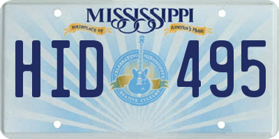 MS license plate HID495
