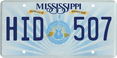 MS license plate HID507