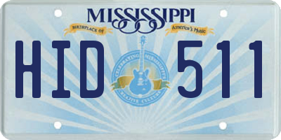 MS license plate HID511