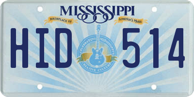 MS license plate HID514