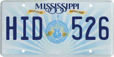 MS license plate HID526