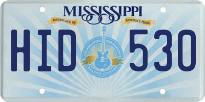 MS license plate HID530