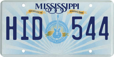MS license plate HID544