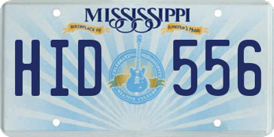 MS license plate HID556