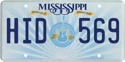 MS license plate HID569