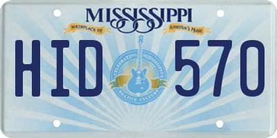 MS license plate HID570