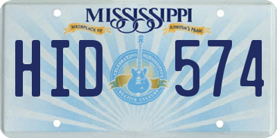 MS license plate HID574