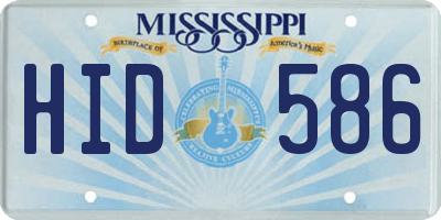 MS license plate HID586